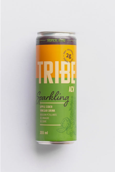 TRIBEACV™ Apple Cider Vinegar Drink Tropical Blend Sparkling 355ml/12 PACK